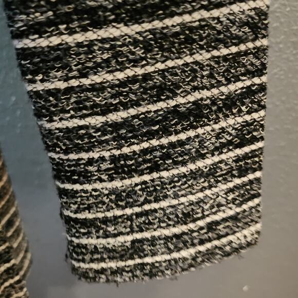 Loft Women's Long Sleeve Knit Striped Tunic Popover Cowl Sweater Size Small - Picture 5 of 8